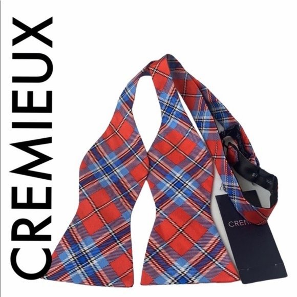 Daniel Cremieux Other - CREMIEUX NWT MEN’S BOW TIE BLUE RED WHITE PLAID
